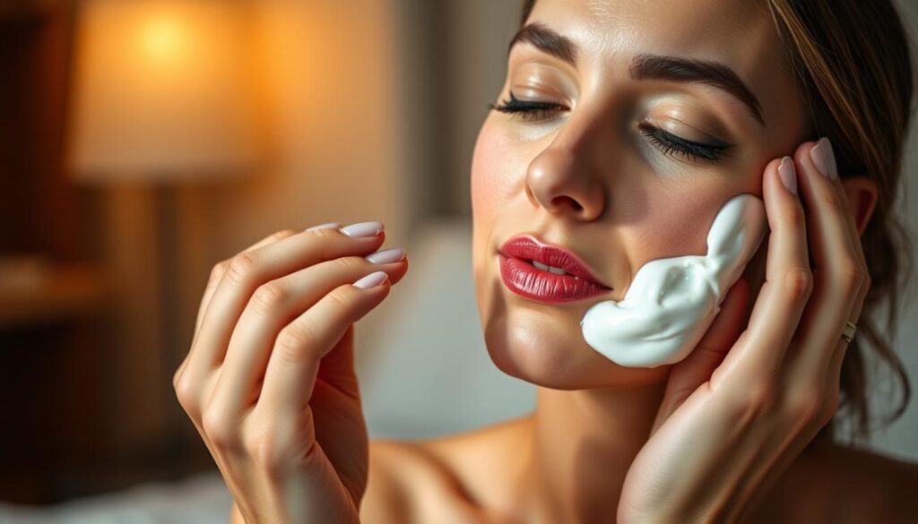 night cream application steps